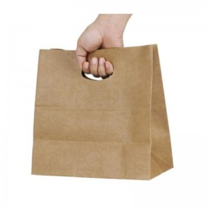 Hot Gifts Grocery Restaurant Bakery Ανακυκλώσιμη Die Cut Handle Brown China Wholesale Printed Papig Bags Custom Logo