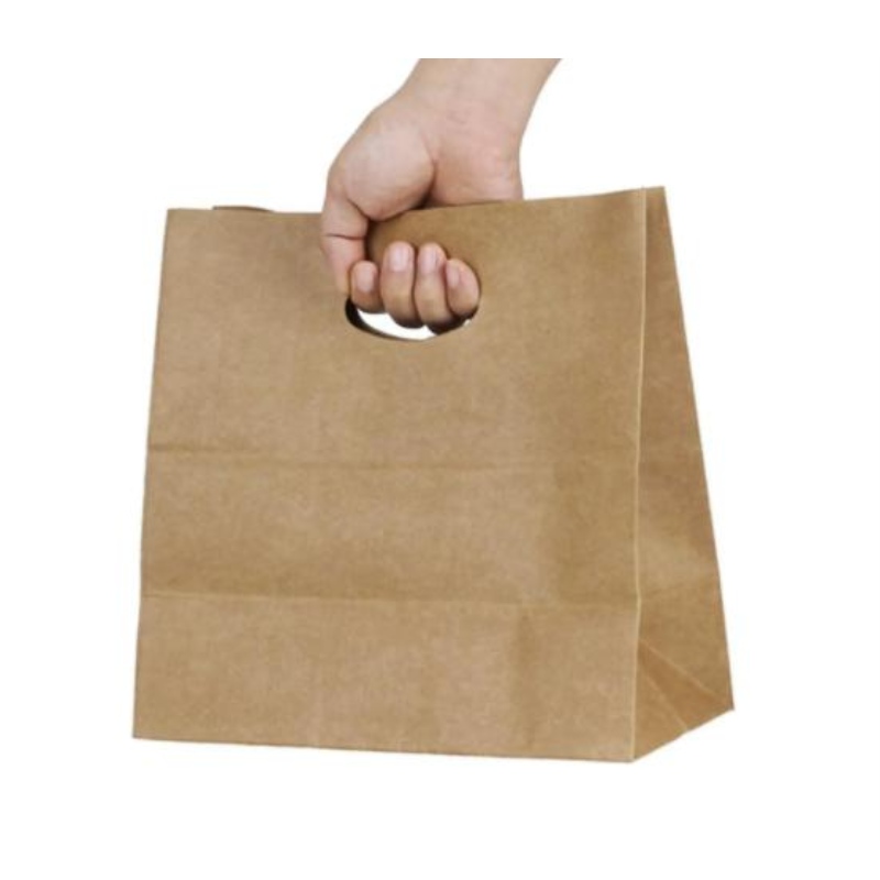 Hot Gifts Grocery Restaurant Bakery Ανακυκλώσιμη Die Cut Handle Brown China Wholesale Printed Papig Bags Custom Logo