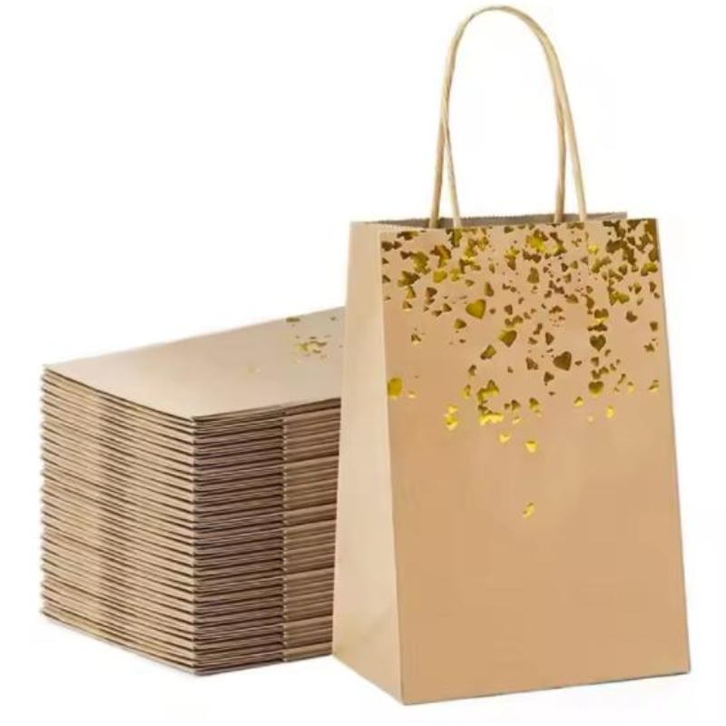 Ανακυκλώστε το φιλικό προς το περιβάλλον χάρτινη τσάντα Kraft για δώρο ή συσκευασία υφασμάτων